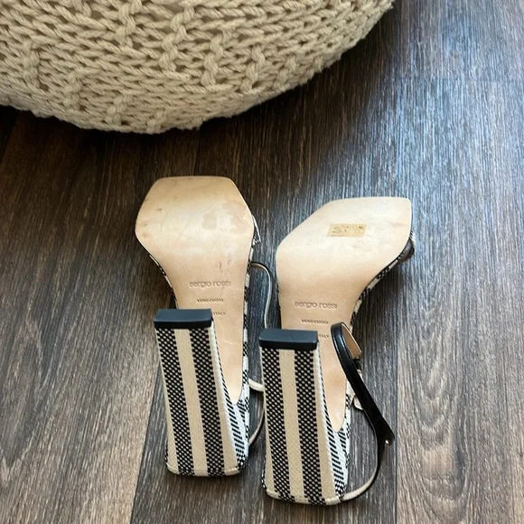 Sergio Rossi Stripped Heels - Picture 7 of 7